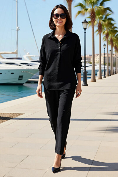 BENERLY Women's Plus Size Shirt Collar Long Sleeve Half Placket Woven Blouse ...
