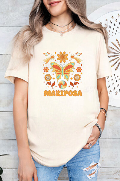 Sarah's Boutique Women's T-shirt – 100% cotton – Mariposa Bloom