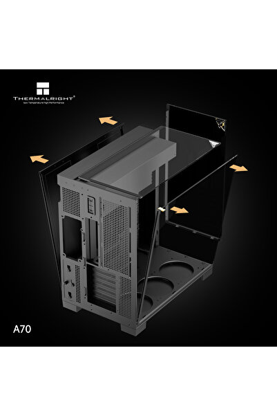 ThermalRight A 70 ATX Gaming Case – Three-Sided Panoramic Glass, Type-C Front...