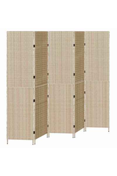 vidaxl Separator de cameră Manual Bej 242 x 180 cm poliratan
