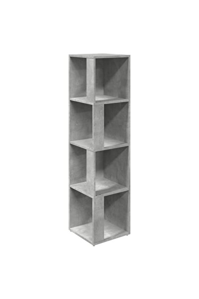 vidaxl Dulap de colț, gri beton, 33x33x132 cm, PAL