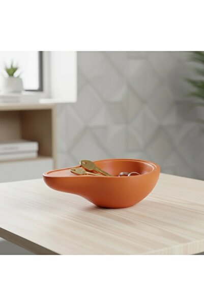OEM Bol Decorativ Formă Avocado, Organizator Obiecte Mici, 15 mm - Orange com...