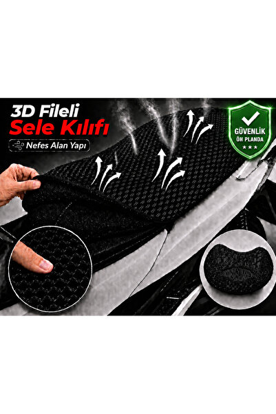 Vi Caro Κάλυμμα σέλας μοτοσικλέτας RKS Sniper 50 Pro 3D Mesh Κάλυμμα σέλας με...