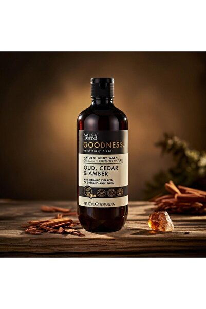 Baylis & Harding Goodness Oud Cedar & Amber Body Wash 500ml – Αφρόλουτρο με O...