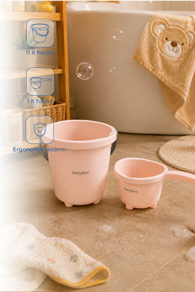 Babyjem Elegant Kova & Maşrapa Set Pembe
