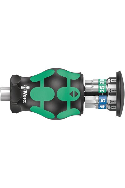 wera Kraftform Kompakt Stubby 3 1/4 " Отвертка с 6 накрайника, Torx и Hex-Plus