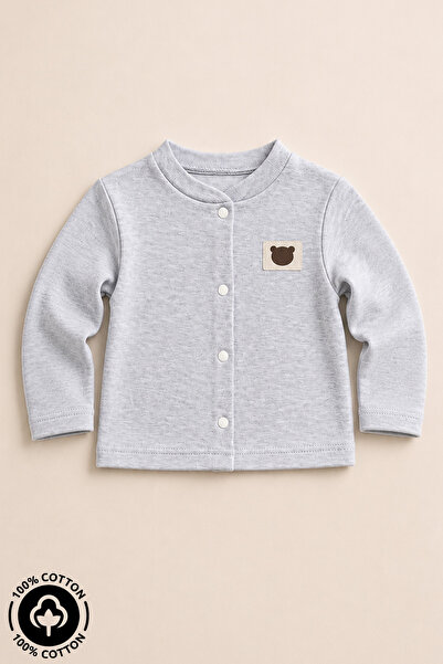 Miniel Unisex Baby Teddy Bear Crest Detailed 100% Cotton 3-12 Months Seasonal...