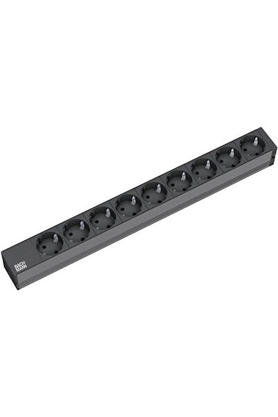 Bachmann 1U BM-333.506 Πολύπριζο, 2μ, 9 x Σούκο, Μαύρο