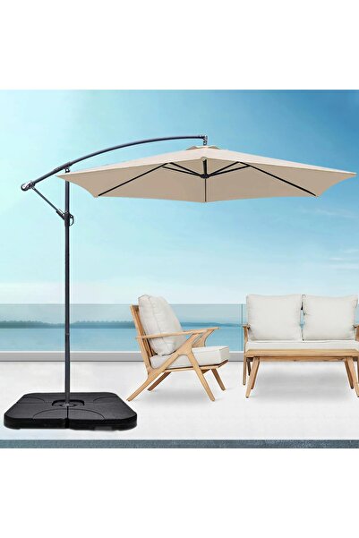 EasyLife Large Cantilever Patio Umbrella Outdoor Garden Poolside Sunshade Par...