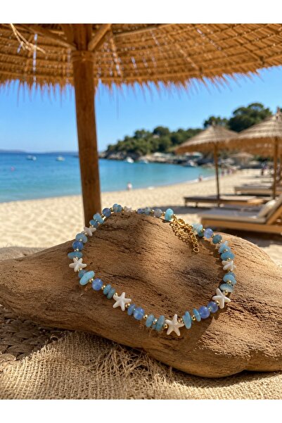 JAMMY JEWERLY Deniz Yıldızı & Mavi Taş Detaylı El Yapımı Bileklik