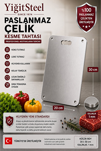 YİĞİTSTEEL Paslanmaz Çelik Küçük Boy Kesim Panosu , Levhası - Çelik Kesme Tah...