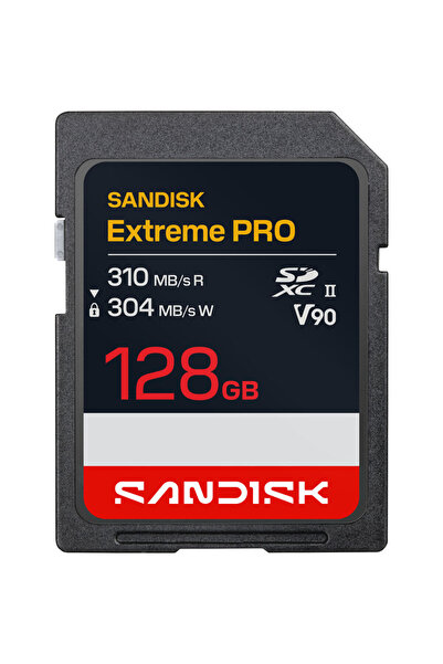 SanDisk Extreme Pro 128Gb Sdsdxde-128G-Gn4In 310Mb/S Uhs-Ii V90 Sdxc 8K Memor...