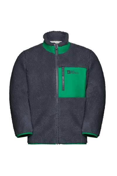 Jack Wolfskin Παιδικό φλις Ice Curl FW 2025-Μαύρο/Πράσινο-152