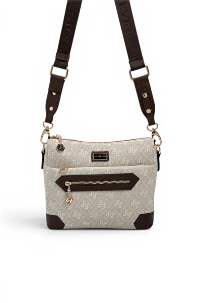 Silver Polo حقيبة كروس نسائية من Stone - Brown Monogram SP1110