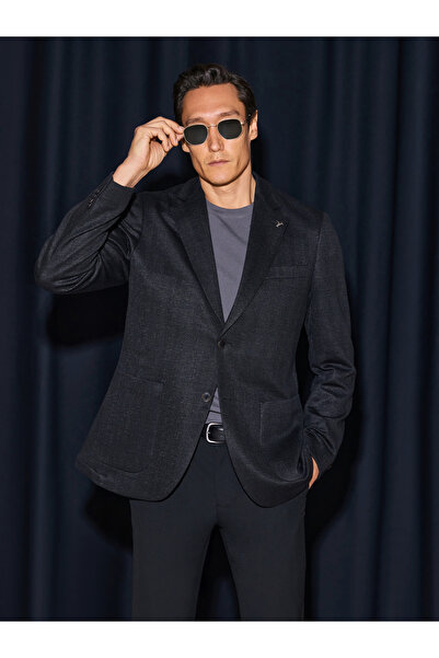 Cacharel Black Slim Fit Jacket 50324557-Vr046