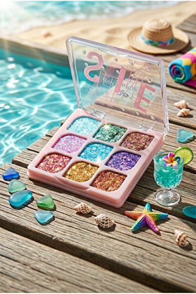 Monalisa Beauty Royal Paris 9'lu Yoğun Pigmentli Glitter Göz Farı Paleti - Pa...