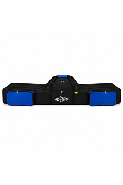 Fishack Olta/Kamış Çantası - - 3 Gözlü - Cepli - Siyah/Mavi - 140 cm