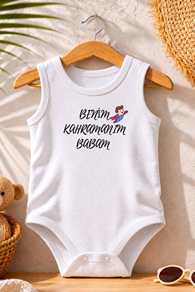 Pamuk Saray My Hero Dad Printed Baby Bodysuit 100% Cotton