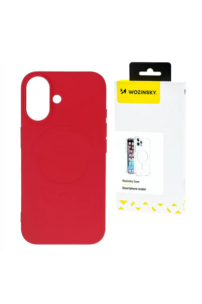 WOZINSKY Husă din silicon lichid MagSafe pentru Samsung Galaxy S24 FE - roșu