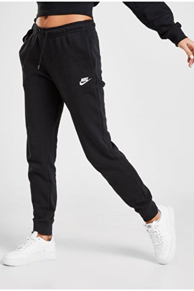 Nike Sportswear Essential Fleece Pamuklu Siyah Eşofman altı