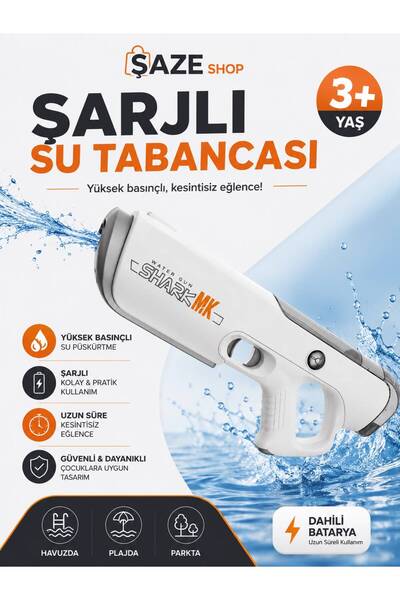 SAZE Şaze Shop Şarjlı Yüksek Basınçlı Su Fışkırtıcı Oyuncak – USB Şarjlı Otom...