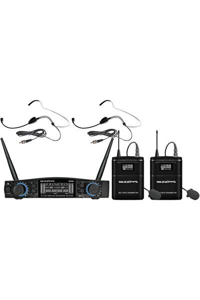 ZZIPP TXZZ584 |   Σετ 2 μικροφώνων κεφαλής, 2 bodypack και διπλού δέκτη 48 κα...