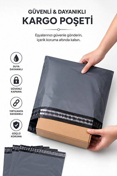 Paket Bu 17x20+5 Standart Cepsiz Kargo Poşeti (25 Adet)