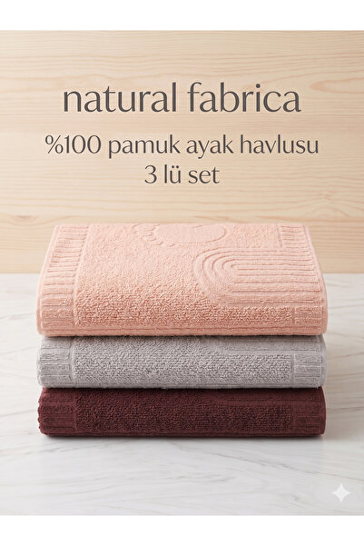 nf natural fabrica 100% pamučni peškir za noge, 100% upijajući, set od 3 komada