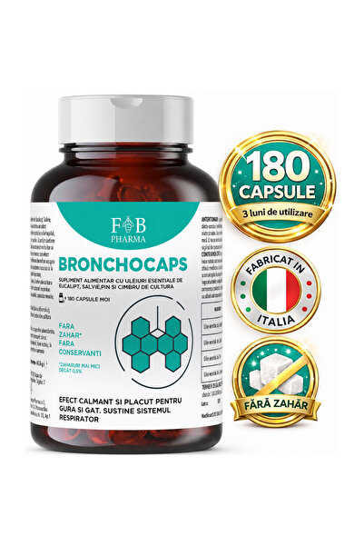 ForteBraccio Pharma BRONCHOCAPS Apărare Respiratorie F&B Pharma ™   180 capsu...