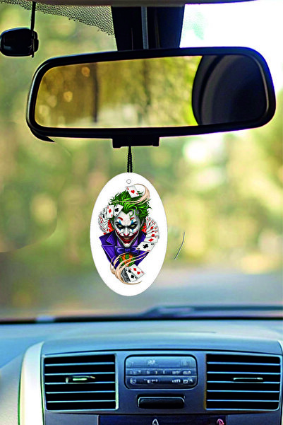 ESLEM 2 Adet Joker İskambil Kartı Tasarımlı Dikiz Ayna Süsü Oval Çizgi Roman ...