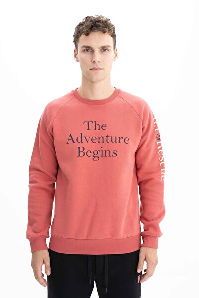 Arma Ar-Ma Men's Crew Neck Sweatshirt with Text Print, Pocketless, Regular Fi...