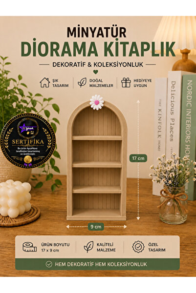 aysanova Minyatür Kitaplık, dekoratif minyatür kitaplık, diorama kitaplık