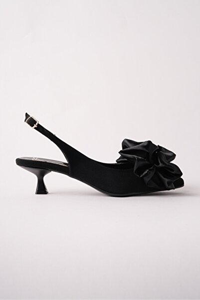 trender Women's evening sandal 3312 black satin