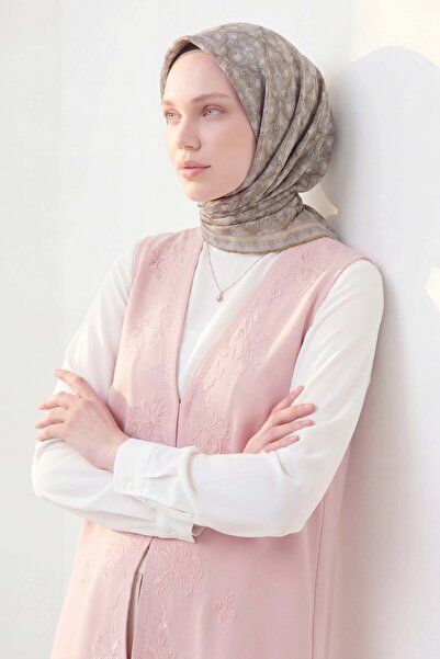 Silk Home Lorena - Soft Scarf Rumi Pattern - Khaki