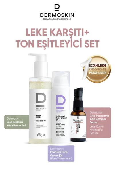 Dermoskin Leke Karşıtı ve Ton Eşitleyici Cilt Bakım Seti | Traneksamik Asit S...