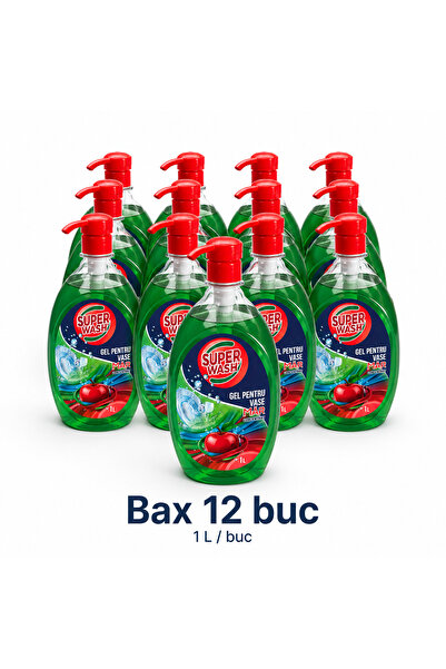 Super wash Gel pentru Vase Mar, Detergent Lichid Concentrat pentru Vase, Bax ...