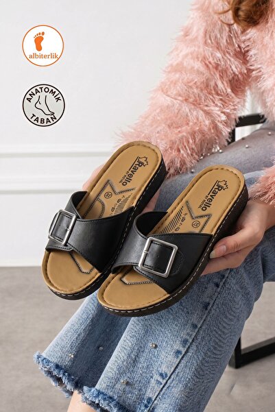 AlbiShoes Papuci de damă cu talpă moale și confortabilă, anatomici, pentru ut...