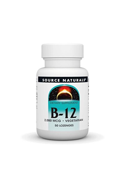 source naturals فيتامين ب12، 2000 ميكروغرام، 50 قرص، فيتامينات الصحة والعافية