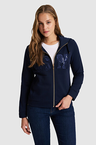 U.S. Polo Assn. Women's Navy Blue Basic Sweatshirt 50321806-Vr033
