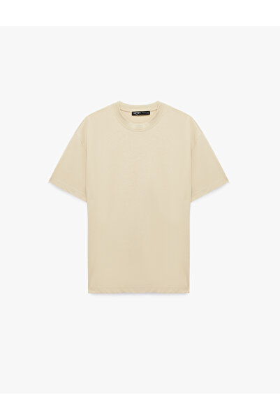Koton Short Sleeve Crew Neck Cotton Basic Oversize T-Shirt