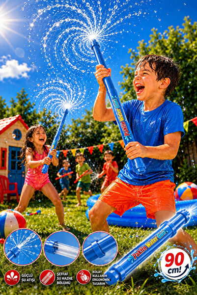 PAKİTO MAVİ OYUNCAK SU POMPASI SUYU ÇEK VE PÜSKÜRT SU TABANCASI WATER GUN