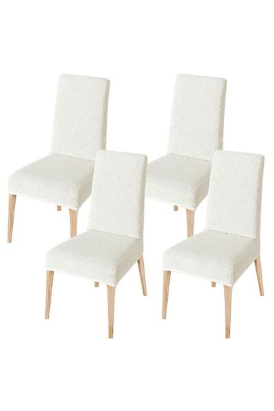 OEM Huse elastice decorative pentru scaune, de protecție, bej, set 6 buc