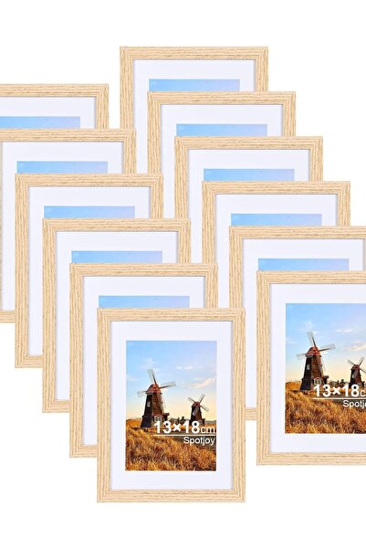OEM Set rame foto Set de 12 rame 12 buc. din lemn, rame 13x18 cm, sticlă acri...