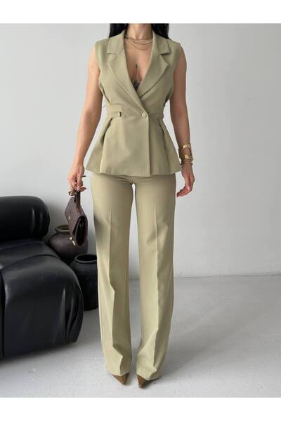 Bella Breeze Vestă fără mâneci, cu două rânduri de nasturi, pantaloni, costum...