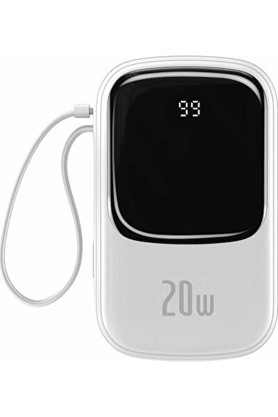 Baseus Qpow Pro Power Bank 20000mAh 20W με θύρα USB-A και θύρα USB-C Λευκό