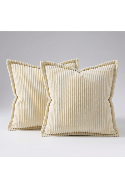 OEM Huse pentru perne decorative elegante, set de 2 bucăți, 45x45 cm, bej