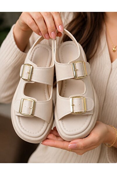 PLN SHOES Women's Sandals with Wedge Heels, Light Soles, Straps and Elastic B...