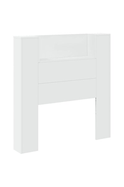 vidaxl Tăblie cap cu raft Alb 100 x 16,5 x 103,5 cm Lemn compozit