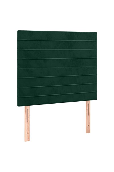 vidaxl Tăblie de pat verde închis 100x5x118/128 cm catifea