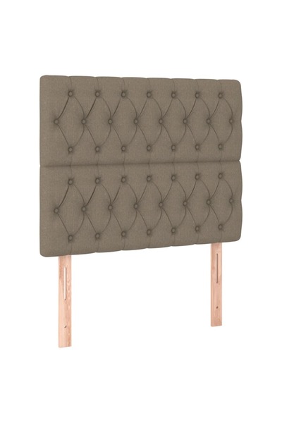vidaxl Tăblie de pat gri taupe 100x7x118/128 cm, material textil
